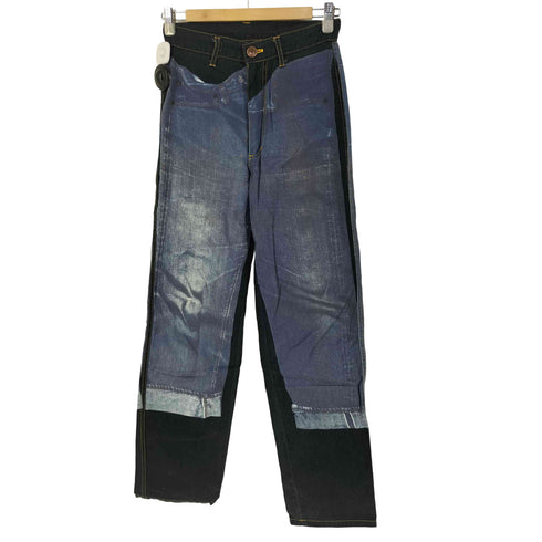 ジャンポールゴルチエ Jean Paul GAULTIER JEANS トロンプルイユ ジーンズ転写 ストレートパンツ レディース 29インチ