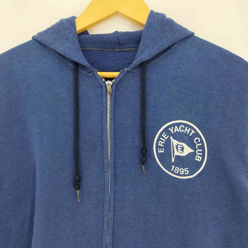 60s~70s YKK 片爪ジップ 企業プリント 裏地パイル ジップアップパーカー メンズ