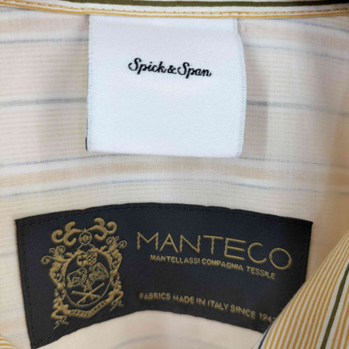 スピックアンドスパン Spick and Span MANTECO ストライプ 半袖シャツワンピース レディース