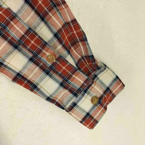 アーペーセー A.P.C. チェック コットン リネン 長袖 ボタンダウン シャツ メンズ XS