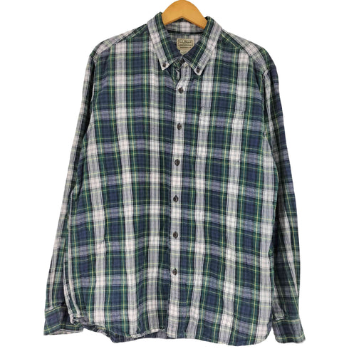 エルエルビーン L.L.Bean TRADITIONAL FIT ボタンダウンチェックネルシャツ メンズ JPN:L