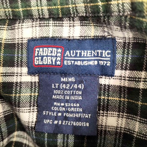 フェイデッドグローリー FADED GLORY ボタンダウン チェックネルシャツ メンズ JPN:L