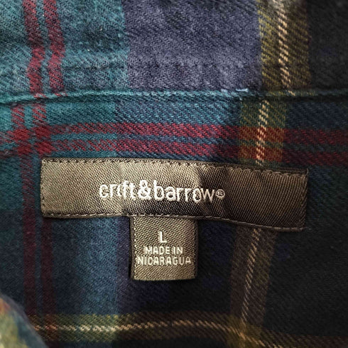 クラフトアンドバロー Croft&Barrow ボタンダウン チェックネルシャツ メンズ JPN:L
