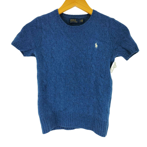 ポロラルフローレン POLO RALPH LAUREN カシミヤ混 ケーブルニット 半袖セーター レディース JPN:XS