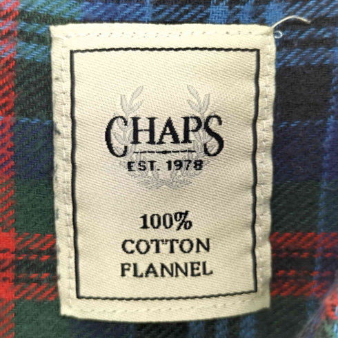 チャップス CHAPS ボタンダウンチェックネルシャツ メンズ JPN:L