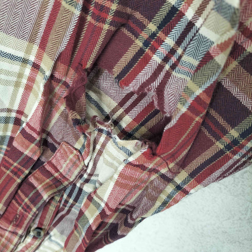 エディーバウアー Eddie Bauer ヘリンボーン ボタンダウン チェックシャツ メンズ JPN:L