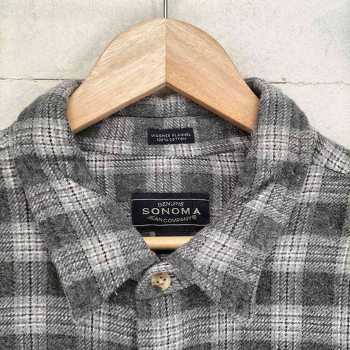 ソノマ sonoma ウォッシュドフランネル 両フラップ ネルシャツ メンズ JPN:XL