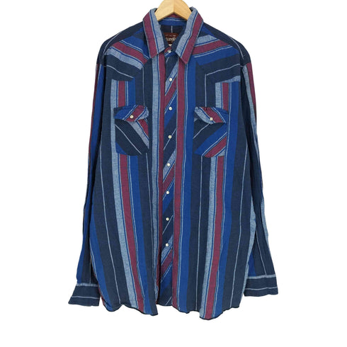 ラングラー Wrangler ウエスタンヨーク スナップ ロングスリーブネルシャツ メンズ JPN:L 2XT TALL