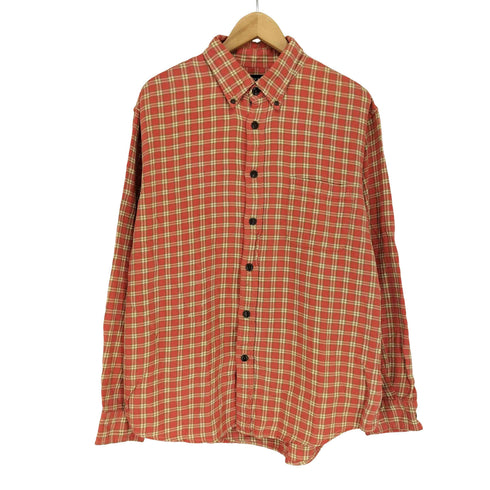 ランズエンド LANDS END ボタンダウンチェックネルシャツ メンズ JPN:L