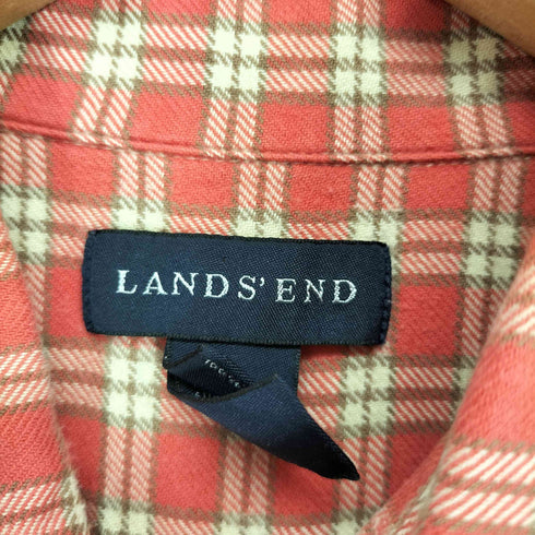 ランズエンド LANDS END ボタンダウンチェックネルシャツ メンズ JPN:L