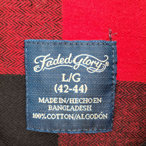 フェイデッドグローリー FADED GLORY 両フラップ バッファローチェック ボタンダウンシャツ メンズ JPN:L