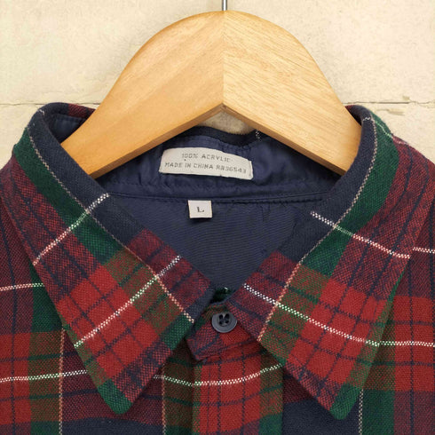 ロングスリーブ チェック アクリルシャツ メンズ JPN:L