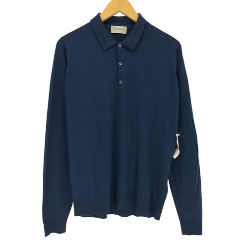 ジョンスメドレー JOHN SMEDLEY イギリス製 ウール 長袖ニットポロ メンズ import:L