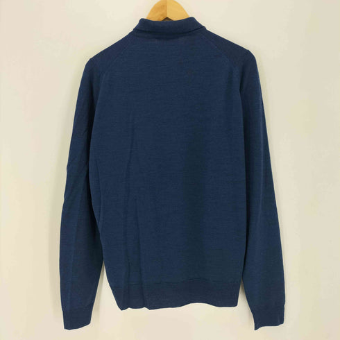 ジョンスメドレー JOHN SMEDLEY イギリス製 ウール 長袖ニットポロ メンズ import:L