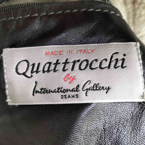 インターナショナルギャラリービームス International Gallery BEAMS イタリア製 QUATTROCCHI シープスキン レザーライダース ムートンボマージャケット メンズ 46