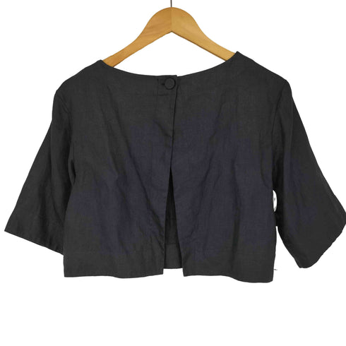 バナナリパブリック BANANA REPUBLIC 25SS リネン ボードネック クロップド トップス レディース import:XS