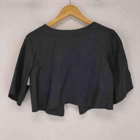 バナナリパブリック BANANA REPUBLIC 25SS リネン ボードネック クロップド トップス レディース import:XS