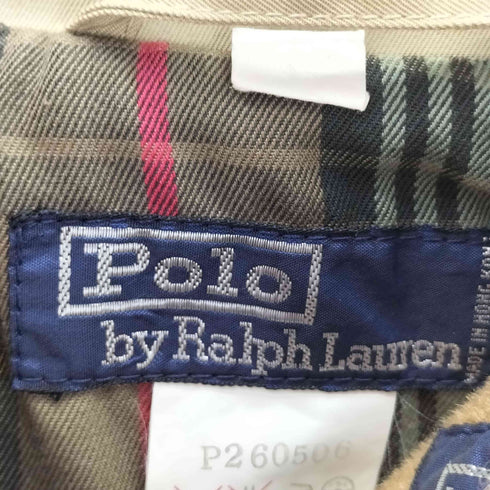 ポロバイラルフローレン Polo by RALPH LAUREN 90s 一枚袖 ウールライナー 裏地チェック トレンチコート メンズ import:L