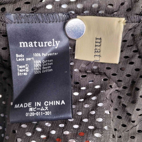 マチュアリー maturely Mesh Dot Short Smock メッシュトップス レディース