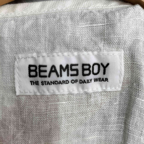 ビームスボーイ BEAMS BOY リネン ギャザー フレンチスリーブ シャツ レディース