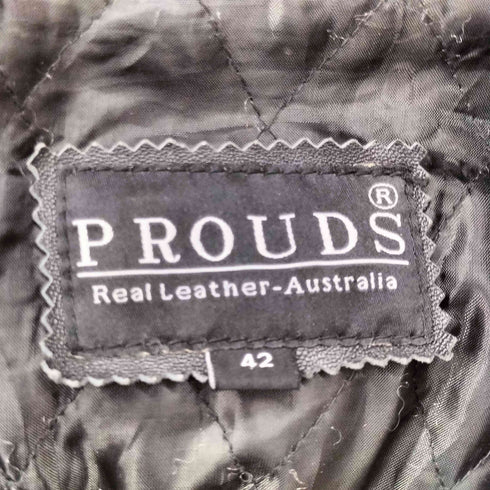 PROUDS ダブルライダースジャケット メンズ US:42