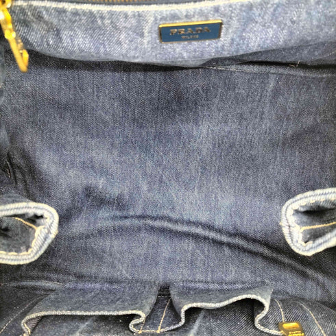 プラダ PRADA カナパ デニム トートバッグ レディース