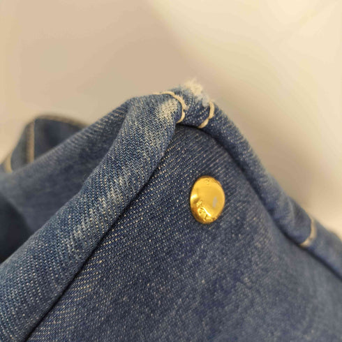 プラダ PRADA カナパ デニム トートバッグ レディース