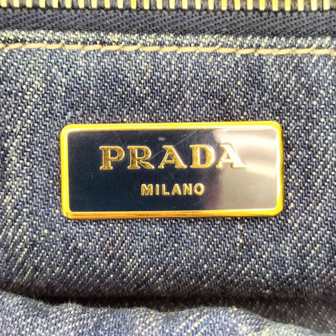 プラダ PRADA カナパ デニム トートバッグ レディース