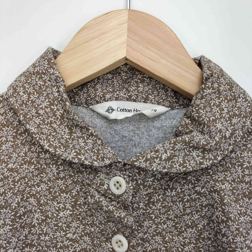 コットンハウスアヤ Cotton House Aya Aライン 花柄 丸襟 L/S 長袖 シャツ レディース JPN:M