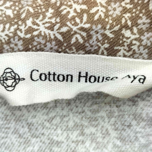 コットンハウスアヤ Cotton House Aya Aライン 花柄 丸襟 L/S 長袖 シャツ レディース JPN:M