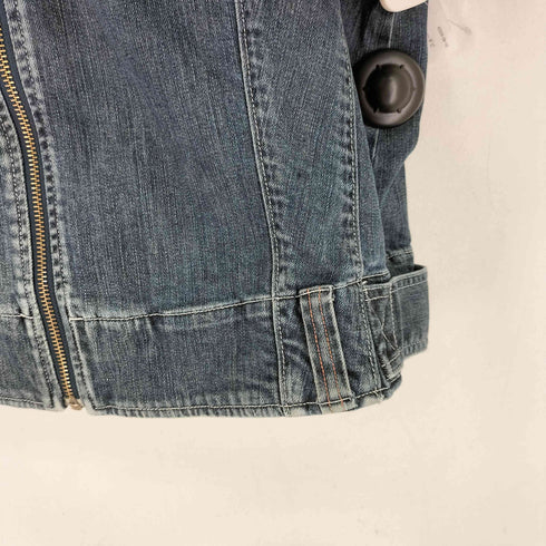 ハーレーダビッドソン HARLEY-DAVIDSON ワッペン刺繍 デニムライダースジャケット レディース