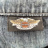 ハーレーダビッドソン HARLEY-DAVIDSON ワッペン刺繍 デニムライダースジャケット レディース