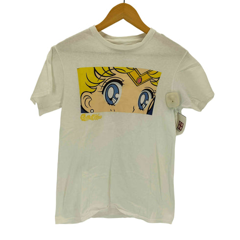 アニメキャラクタープリント 半袖Tシャツ レディース S