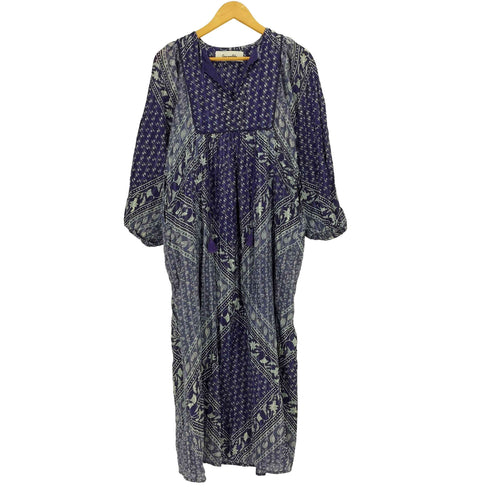 サラマリカ Sara Mallika PRINT DRESS コットン ブロックパターン ドレス レディース