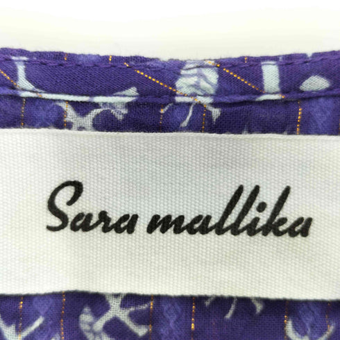 サラマリカ Sara Mallika PRINT DRESS コットン ブロックパターン ドレス レディース