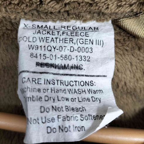 ユーエスアーミー U.S. ARMY ECWCS GEN III COLD WEATHER フリースジャケット メンズ JPN:XS