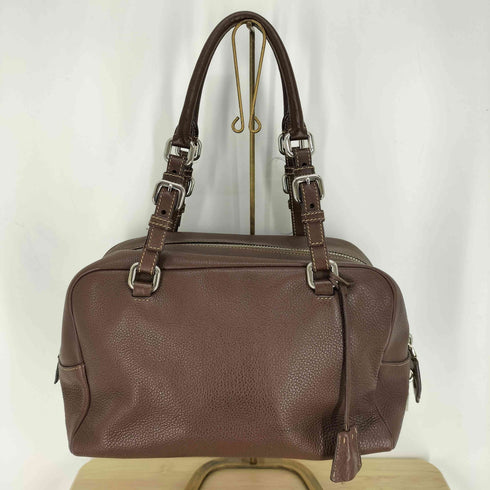 プラダ PRADA VIT DAINO PRINT BRUCIATO ボストンバック レディース