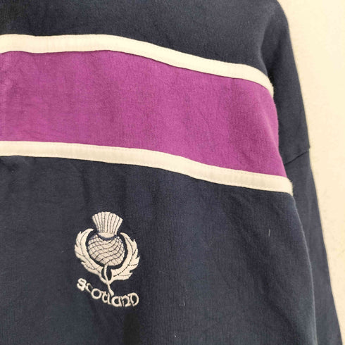 RUGBY NATIONS ロゴ刺繍 ラガーシャツ メンズ JPN:L