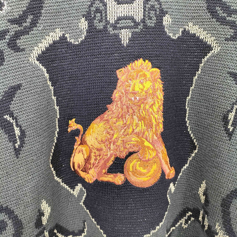 MARIANO RUBINACCI イタリア製 ライオン 刺繍 ウール ニットセーター レディース 4