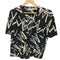 ジバンシィ GIVENCHY 80-90S 総柄 リネン 100 パワーショルダー 2B 半袖 ノーカラージャケット メンズ JPN:13号