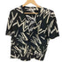 ジバンシィ GIVENCHY 80-90S 総柄 リネン 100 パワーショルダー 2B 半袖 ノーカラージャケット メンズ JPN:13号