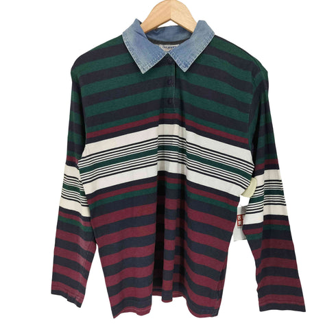 SYCAMORE MADE IN USA ボーダー ロングスリーブ ポロシャツ メンズ JPN:L