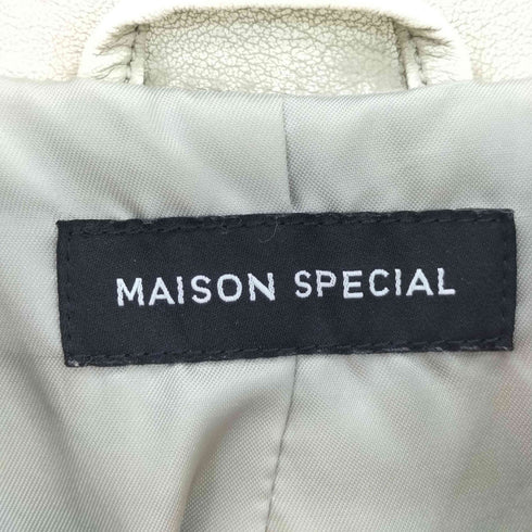 メゾンスペシャル MAISON SPECIAL Washed Vegan Leather Short Length Blouson レディース FREE
