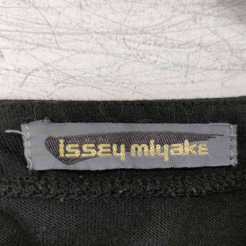 イッセイミヤケ ISSEY MIYAKE 80s 筆タグ ドレープネック アシンメトリー 長袖 カットソー レディース JPN:9号