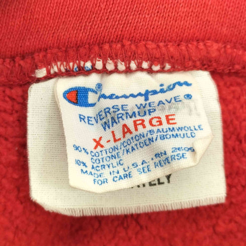 チャンピオン Champion 83~85 トリコタグ中期 USA製 REVERSE WEAVE OHIO STATE ラバープリント ハトメ 袖目無し カレッジ プルオーバーパーカー メンズ import:XL