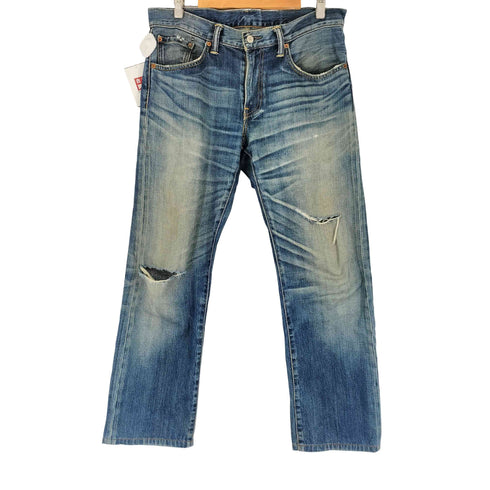 リーバイス Levis 502 ジップフライ ボタン裏4459 ダメージデニムパンツ メンズ W33 L33
