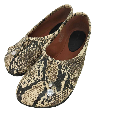 ステラマッカートニー STELLA McCARTNEY 26ss SNAKESKIN BALLET FLATS スネークスキン フラットシューズ レディース EUR:37
