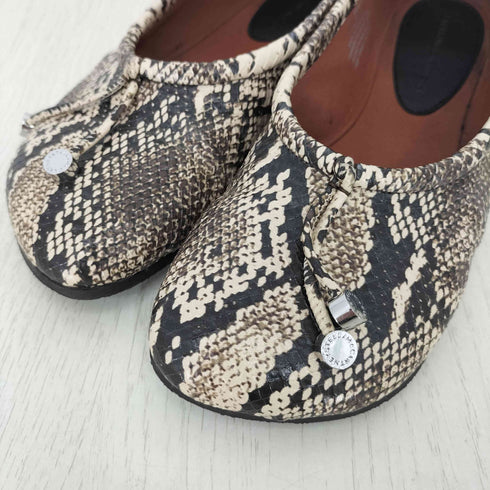 ステラマッカートニー STELLA McCARTNEY 26ss SNAKESKIN BALLET FLATS スネークスキン フラットシューズ レディース EUR:37