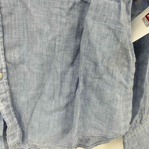 ラルフローレン RALPH LAUREN リネン100% フロントポケット 長袖シャツ メンズ 14
