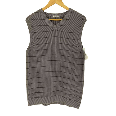 スティーブンアラン Steven Alan GASS COTTON BORDER V-NECK KNIT VEST ガスコットン ボーダー Vネック ニットベスト メンズ L